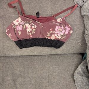 Torrid Purple and Black Lace Trim Bra